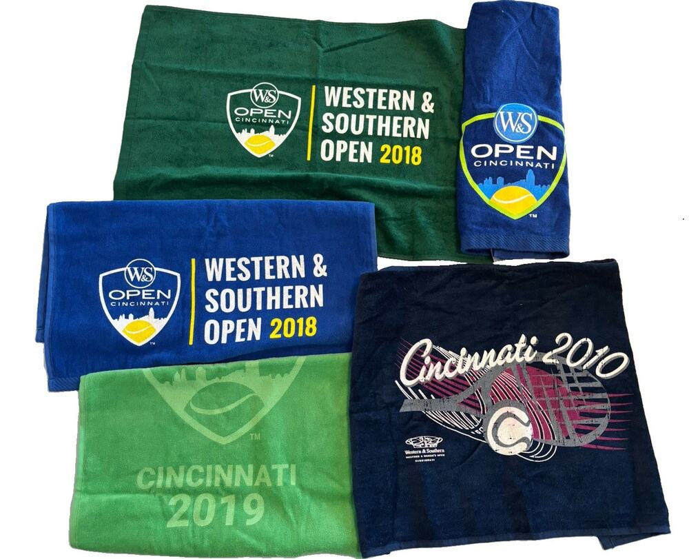 Western Southern Open Towel Lot Of 5 Tennis Cincinnati -2010-2012-2018-2019
